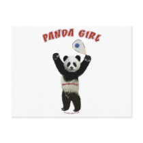 Panda Girl Racquetball Post Cards