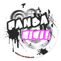 Panda Girl Stickers by teknique Panda Girl Stickers