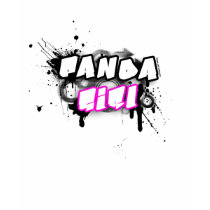Panda Girl White Tea t-shirts by teknique Panda Girl White Tea t-shirts