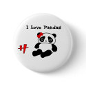Panda, h, I Love Pandas! - Customized buttons by Pnator Panda, h, I Love Pandas! - Customized buttons