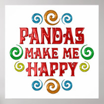 Panda Happiness Poster