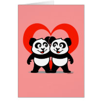 Panda Heart cards by cuteunion Panda Heart cards
