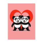 These cute panda bears are holding hands with a huge heart behind them. This makes a great gift for cute famlies or people that are in love. This is your change to give your mom, dad, grandmother, grandfather, brother, sister, aunt or uncle something really cute and special.