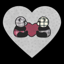 Panda Heart Sticker stickers