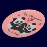 Panda Hearts Anniversary plates
