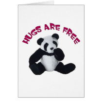 Panda hug greeting card