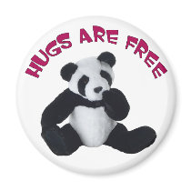 Panda hug magnets