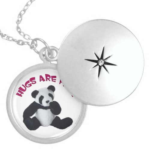 Panda hug pendant
