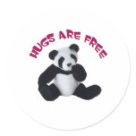 Panda hug stickers