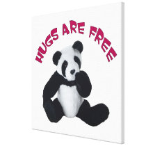 Panda hug Wrapped Canvas 24x24" Stretched Canvas Prints