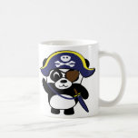 Panda in Navy Blue Pirate Costume Mugs