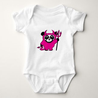 Panda in Pink Devil Costume Shirts