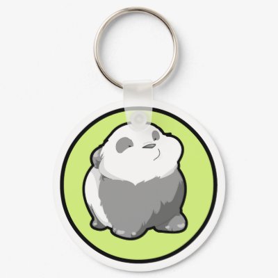 Panda Keychain by fuzzacademy