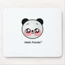 Panda linda del hola tapete de ratones