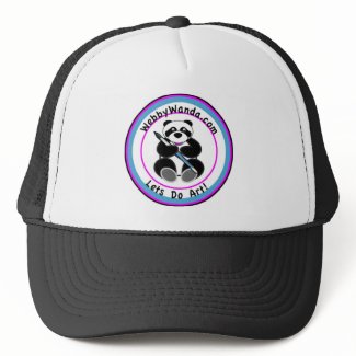 Panda Logo Trucker Baseball style hat webbywanda
