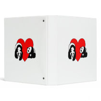 Panda Love 3 Ring Binders