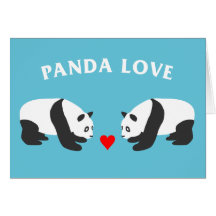 Panda Love (Blue) Card
