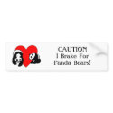 Panda Love Bumper Sticker