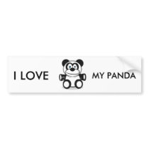 PANDA LOVE bumper stickers
