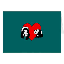 Panda Love Greeting Cards