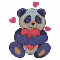 Panda Love embroidered shirts