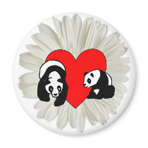 Panda Love Fridge Magnets