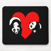 Panda Love mousepads by bonfire46 Panda Love mousepads