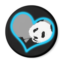 panda love. neon light.