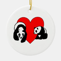Panda Love Ornament