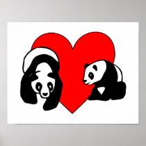 Panda Love Print