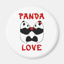 Panda Love Refrigerator Magnet