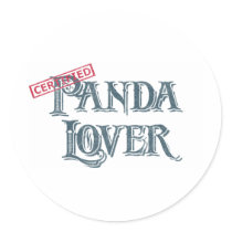 Panda Lover Round Sticker