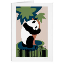 Panda Loves Tree At Zoo 1938 WPA cards