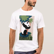 Panda Loves Tree At Zoo 1938 WPA t-shirts