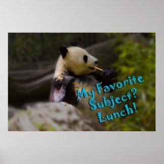 Panda Lunch Poster print