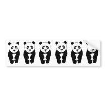 Panda-monium Bumper Sticker
