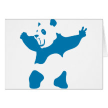 Panda Neon Blue Cards