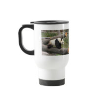 Panda on Log mugs