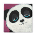 Panda on Pink Magnet by LisaMarieArt Panda on Pink Magnet