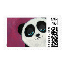Panda On Pink - Medium Postage