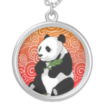 Panda on The Swirl Horizon necklaces