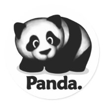 Panda Panda. Round Stickers