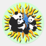 Panda Planet Round Sticker