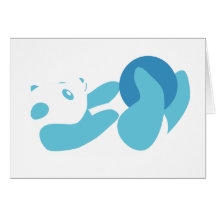 Panda Playing (Blue) Card