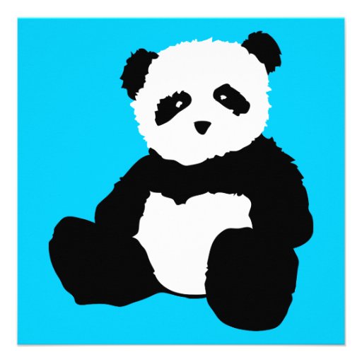 panda plush : color customizable invitation