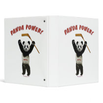 Panda Power Hockey Bear binders by HappyDoggies Panda Power Hockey Bear binders