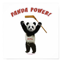 Panda Power Hockey Bear Print
