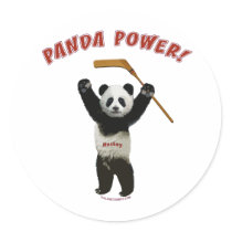 Panda Power Hockey Bear