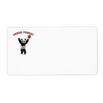 Panda Power Ping Pong Shipping Labels