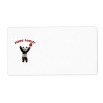 Panda Power Ping Pong Custom Shipping Label